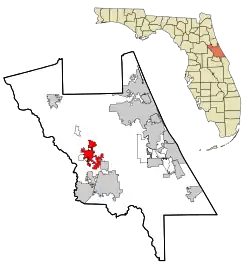 Location in Volusia County and the state of Florida