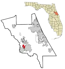 Location in Volusia County and the state of Florida