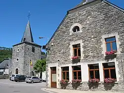 St. Lambert's church and the former town hall