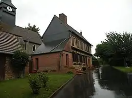 The town hall in Vrocourt