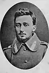 Garshin in 1877, during his service in the Russo-Turkish War