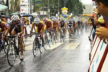 Peloton at the last stage of the 2009 Vuelta a Venezuela