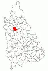 Location in Dâmbovița County