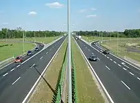 A2 motorway before the six-lane expansion done in 2019