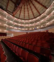 The 700-seat auditorium at Grange Park Opera