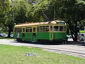 A W6-class tram in Victoria Street