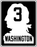 Primary State Highway 3 marker
