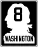 Primary State Highway 8 marker
