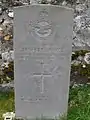 Grave of an Irish WAAF, Clonmacnoise. Cpl Bridget White was serving with the No3 (Pilots) Advanced Flying Unit based at RAF South Cerney when she died in a road accident.