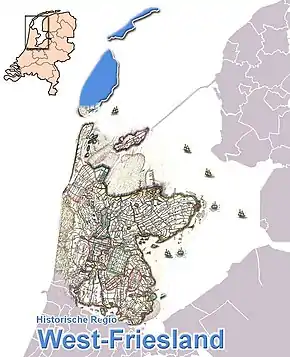 Historical region of West Friesland in North Holland