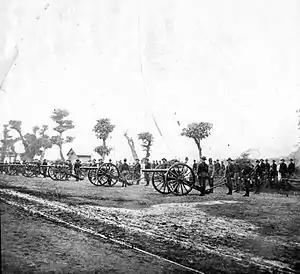 3.2-inch guns of the 6th US Artillery in the Spanish–American War.