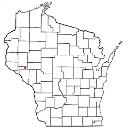 Location of Albany, Pepin County, Wisconsin