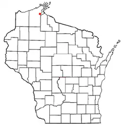 Location of Barksdale, Wisconsin