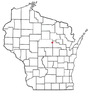 Location of Birnamwood (town), Wisconsin