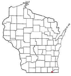 Location of the Town of Bloomfield, Wisconsin