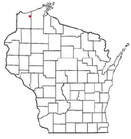 Location of the Town of Brule, Wisconsin