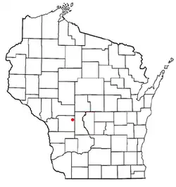 Location of Byron, Monroe County, Wisconsin