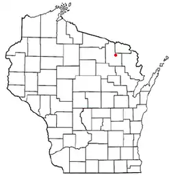 Location of Caswell, Wisconsin