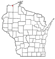 Location of Cloverland, Wisconsin
