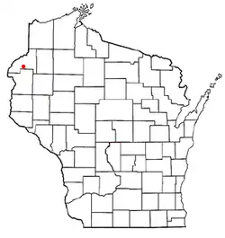 Location of Daniels, Wisconsin