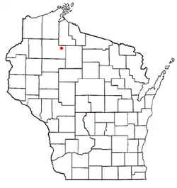 Location of Draper, Wisconsin