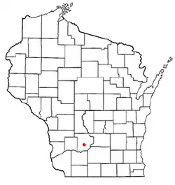 Location of Honey Creek, Wisconsin