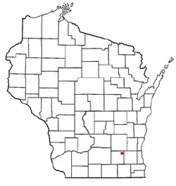 Location of the Town of Ixonia, Wisconsin