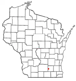 Location of Lake Ripley, Wisconsin