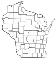 Location of Lakeside, Wisconsin