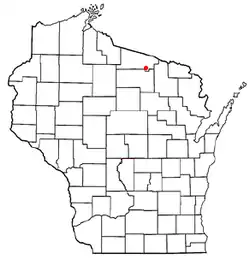Location of Lincoln, Vilas County, Wisconsin