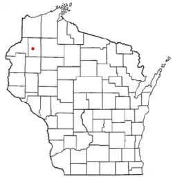 Location of Spooner (town), Wisconsin