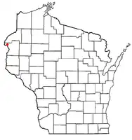 Location of Sterling, Polk County, Wisconsin