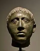 Bronze head of a Roman boy