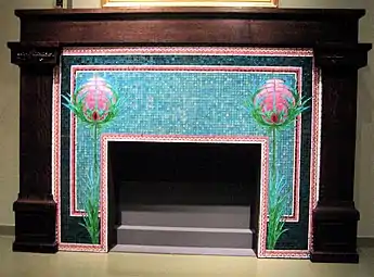 Fireplace Surround from the Patrick J King House in Chicago now at LACMA