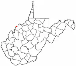 Location of Washington, West Virginia