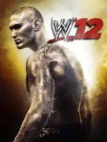 A picture of Randy Orton is shown on a background with a fire behind him. The game's logo appears on the top right.