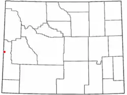 Location of Auburn, Wyoming