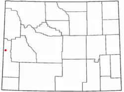 Location of Grover, Wyoming