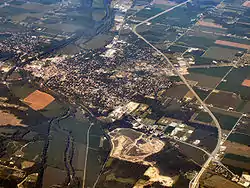 Wabash from the air, looking west.