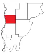 Location of Lick Prairie Precinct in Wabash County