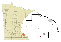 Location of Elgin, Minnesota