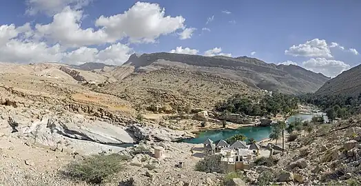 Wadi Bani Khalid, a destination for tourists in the area