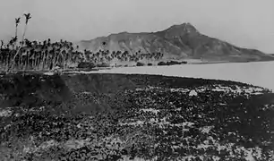 Diamond Head seen from Waikīkī in the 1800s