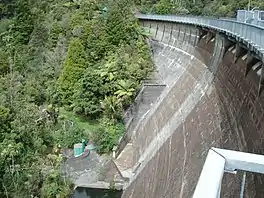 Waitākere Dam from above