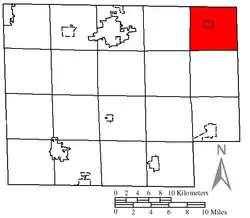 Location of Wakeman Township in Huron County