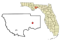 Location in Wakulla County and the state of Florida