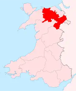 Denbighshire shown within Wales