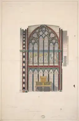 Wall of chapel of Saint-Joseph in Bordeaux Cathedral (1850)