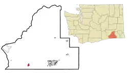 Location of Touchet, Washington
