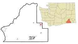 Location of Waitsburg, Washington